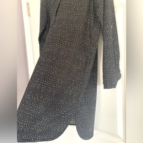 Lila Rose Polka Dot Long Sleeve Shirtdress M - Picture 3 of 15